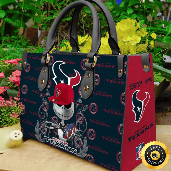Houston Texans NFL Jack Skellington Women Leather Bag.jpg