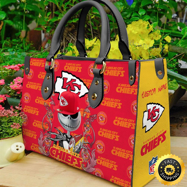 Kansas City Chiefs NFL Jack Skellington Women Leather Bag.jpg