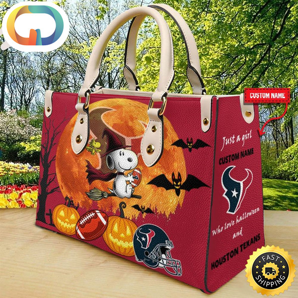 Houston Texans NFL Snoopy Halloween Women Leather Hand Bag.jpg