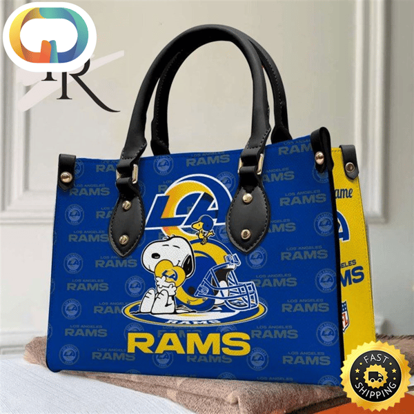 Los Angeles Rams NFL Snoopy Women Premium Leather Hand Bag.jpg