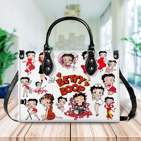 Betty Boop Handbag, Betty Boop Leather Bag, Betty Boop Shoulder Bag, Crossbody Bag, Top Handle Bag, Vintage Bag.jpg