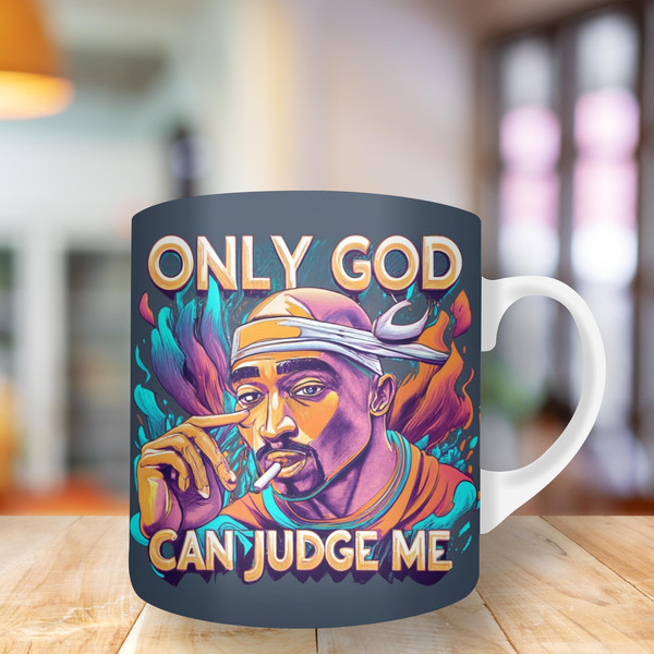 only god can judge me colorful Mug Wrap, 11oz And 15oz Mug Template, Mug Sublimation Design, Mug Wrap Template, Instant Digital Download Png.jpg