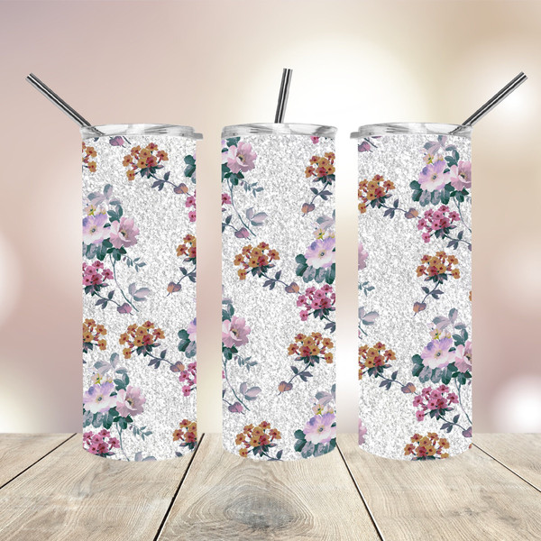 20 Oz skinny Tumbler Png Floral Pattern wrap tapered straight template digital download sublimation graphics  instant download  sublimation.jpg