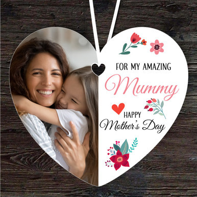 Amazing Mummy Half Heart Photo Mother's Day Gift Heart Personalised Ornament.jpg
