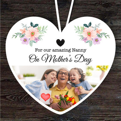 Amazing Nanny Floral Photo Frame Mother's Day Gift Heart Personalised Ornament.jpg