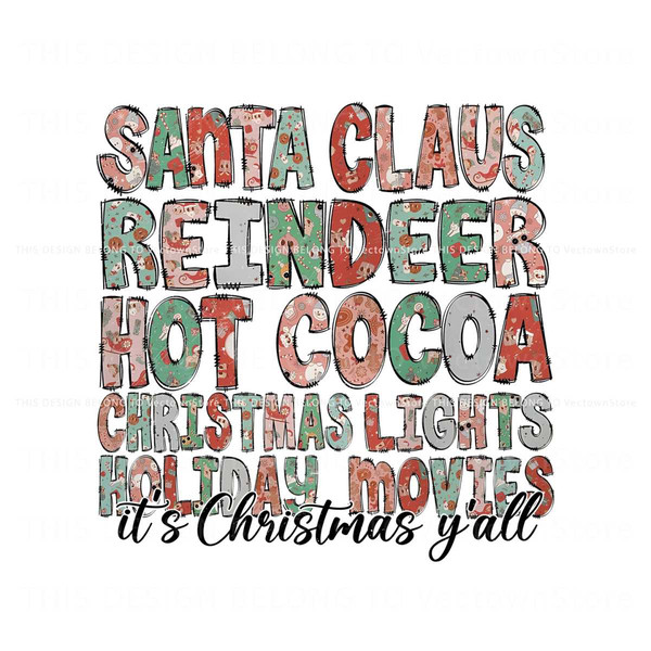 Retro Christmas Gift Wrap Its Christmas Y All PNG Download.jpg