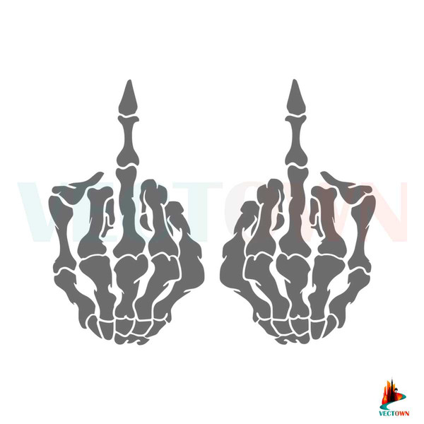 Halloween Skeleton Finger Skull Hand SVG Digital File.jpg