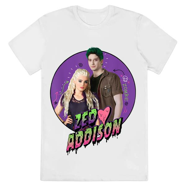 Disney Channel Zombies 2 Zed and Addison Love T-Shirt, Disney....jpg