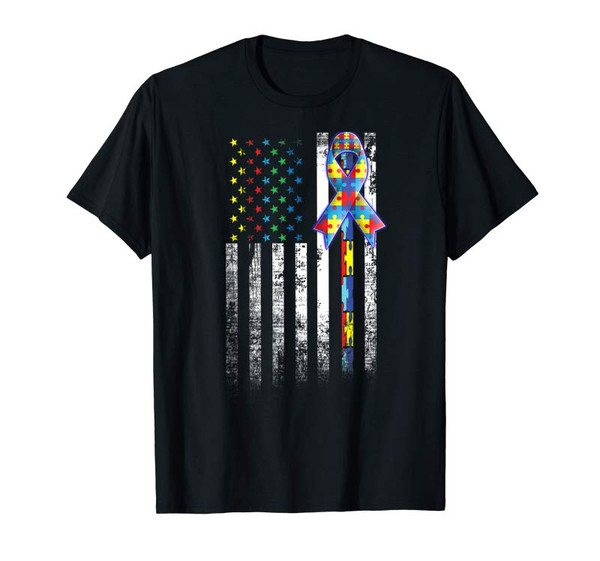 Buy Autism Awareness T-Shirt American Flag Distressed Tee Gift - Tees.Design.png