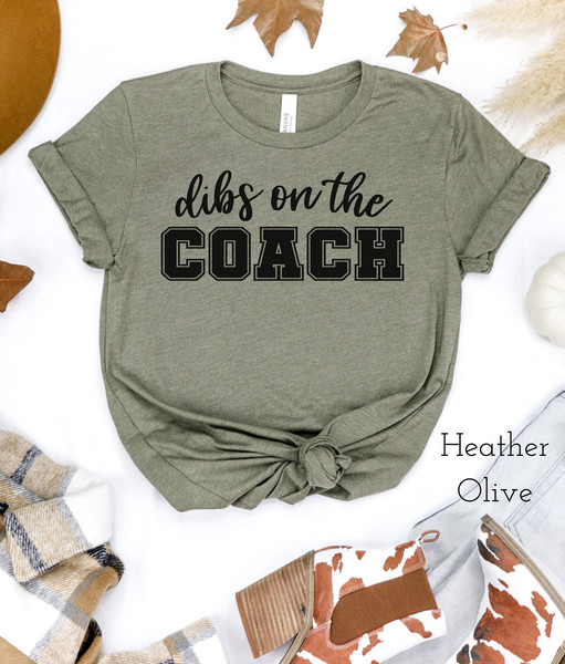 Coach's Wife Shirt, Dibs On The Coach Tshirt for Women, Funny Coach's Wife  T Shirt, Baseball Coach Wife T-Shirt Cute Foo