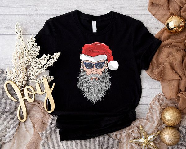 Disco Santa T-Shirt, Preppy Christmas Shirt, Christmas Gift For Men, Dad Christmas Gift, Hipster Santa Shirt, Men Xmas Tshirt, Christmas Tee.jpg