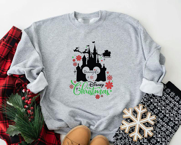 Disney Christmas Sweatshirts, Mickey Christmas Sweatshirt, Disney Castle Sweatshirt, Disneyland Christmas Sweatshirt, Mickey Fan Gift.jpg