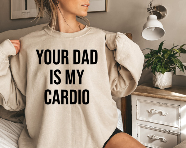 Your Dad is My Cardio Shirt, Gym Partner Tee, Workout Gym Outfit, Dad Tshirt,Gift for Him, Funny Weightlifting Shirt Father's Day Shirt Gift.jpg