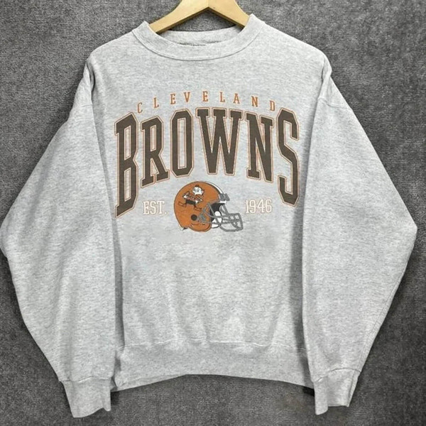 Vintage Cleveland Browns Sweatshirt, Vintage NFL Cleveland Browns Football Shirt.jpg