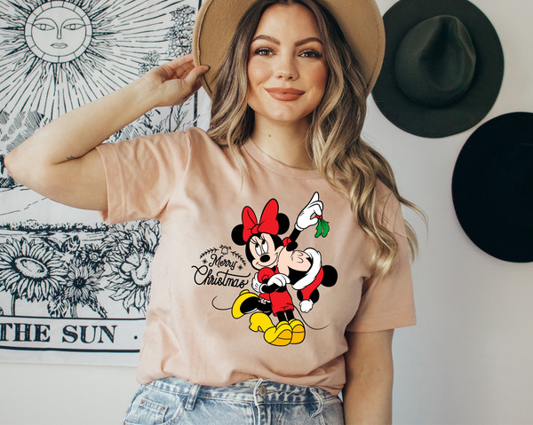 Mickey And Minnie Christmas Shirt, Customized Disney Christmas Shirt, Mickey and Minnie Holiday Shirt, Family Disney Holiday Tee.jpg