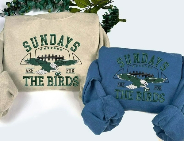 Philadelphia Football Embroidered Sweatshirts, Philadelphia Eagles Crewneck Sweatshirts, Eagles Sundays, The Bird Sweatshirts, Fan Gifts.jpg