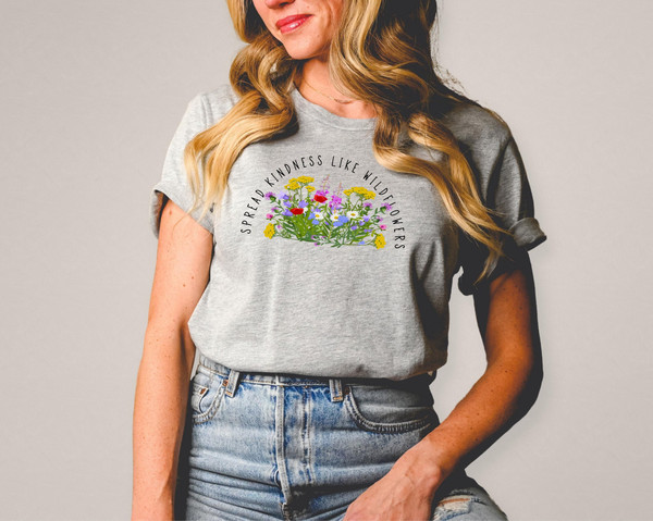 Flower Shirt, Gift For Her, Flower Shirt Aesthetic, Floral Graphic Tee, Floral Shirt, Flower T-shirt, Wild Flower Shirt, Wildflower T-shirt.jpg