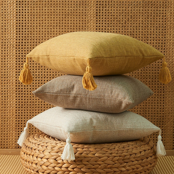 1UifSolid-Plain-Linen-Cotton-Pillow-Cover-With-Tassels-Yellow-Beige-Home-Decor-Cushion-Cover-45x45cm-Pillow.jpg