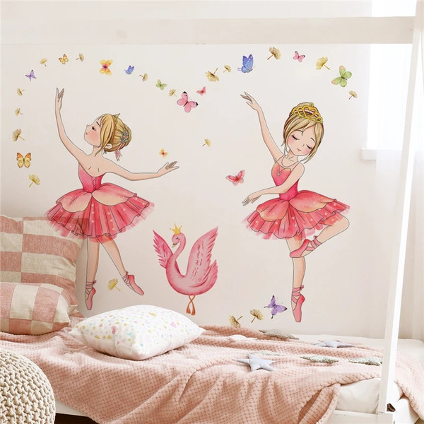 SnQpPrincess-and-Swan-Wall-Stickers-for-Kids-Rooms-Girls-Cute-Ballet-Dancer-Flower-Butterfly-Wallpaper-Nursery.jpg