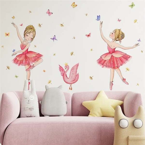 yaXPPrincess-and-Swan-Wall-Stickers-for-Kids-Rooms-Girls-Cute-Ballet-Dancer-Flower-Butterfly-Wallpaper-Nursery.jpg