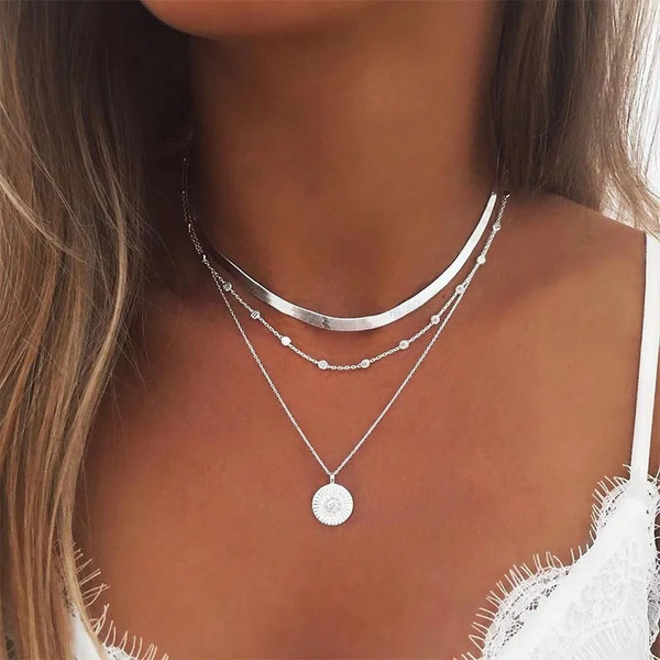 q1va925-Sterling-Silver-Three-Layer-Round-Necklace-Simple-Snake-Chain-Charm-Ball-Chain-Party-Gift-For.jpg