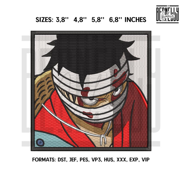 Monkey D Luffy Embroidery Design FileAnime Embroidery Design Anime design Embroidery Pattern Design Pes Dst Format 3.png