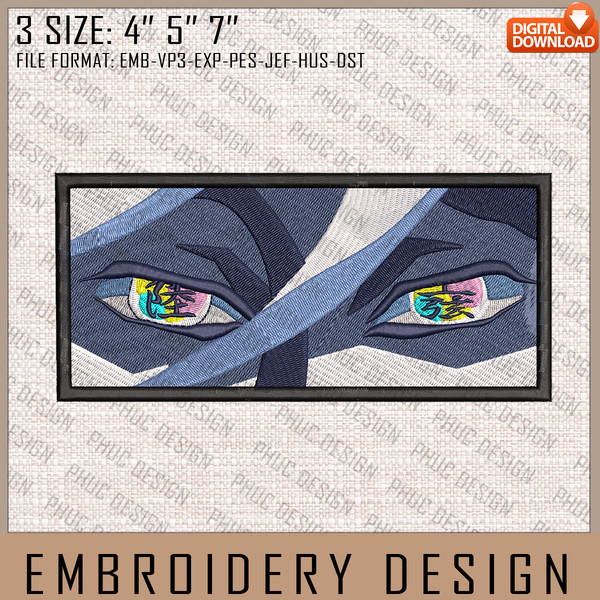 Douma Embroidery Files, Demon Slayer, Anime Inspired Embroidery Design, Machine Embroidery Design.jpg