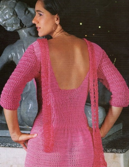 Digital  Vintage Crochet Pattern Dress Manga  Summer Dress, Evening Dress, Beach Dress  Spanish PDF Template (3).jpg