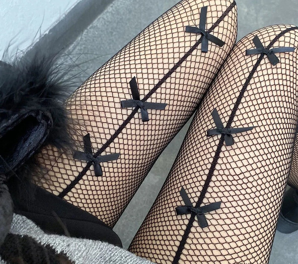 -Pantyhose-Bow-Knot-Decor-Fishnet-Tights-coquette.jpg