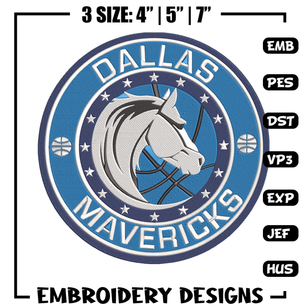 Dallas Mavericks logo embroidery design, NBA embroidery,Sport embroidery,Embroidery design, Logo sport embroidery.jpg
