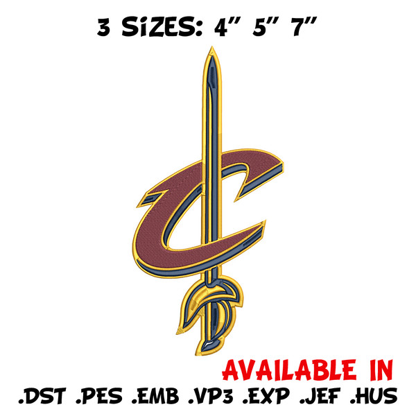 Cleveland Cavaliers logo embroidery design, NBA embroidery, Sport embroidery,Embroidery design, Logo sport embroidery.jpg