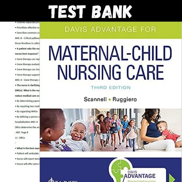 Davis Advantage for Maternal-Child Nursing Care 3rd Edition Scannell.jpg