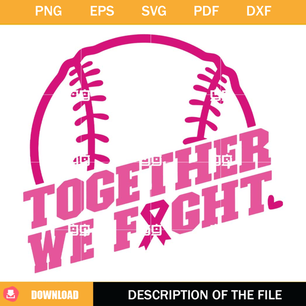 Softball Breast Cancer SVG, Baseball Breast Cancer SVG.jpg