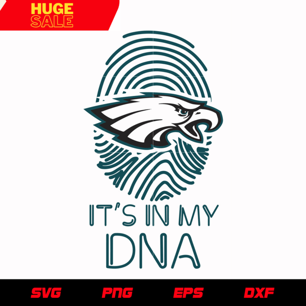Philadelphia Eagles In My DNA svg, nfl svg, eps, dxf, png, digital file.jpg