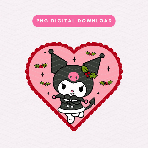 Kawaii Bunny Christmas PNG, Cute Christmas Sublimation Graphic, Mistletoe PNG, Kawaii Christmas Instant Download.jpg