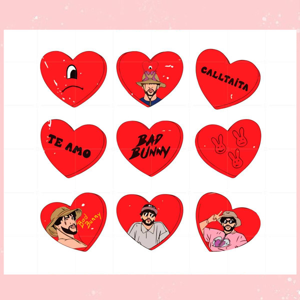 Bad Bunny Valentines Heart Svg Files For Cricut Sublimation Files.jpg