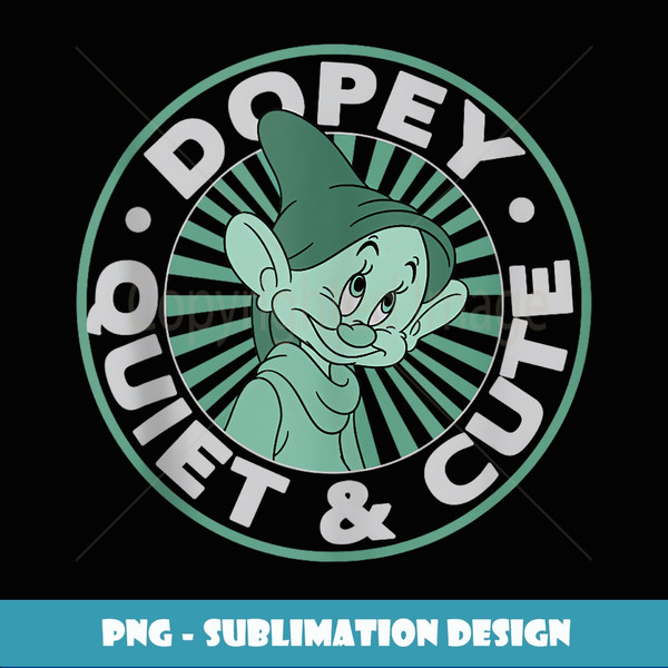 Disney Snow White Dopey Quiet And Cute Circle Portrait - Decorative Sublimation PNG File
