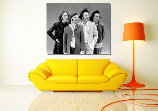 Beatles Ready To Hang Canvas, The Beatles Canvas Print Art, Music Band Wall Decor, 60s Music Canvas Wall Art, Band Decoration Wall Art Decor 2.jpg