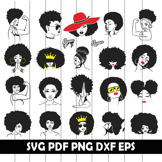 Afro Woman SVG , Afro Queen SVG.jpg