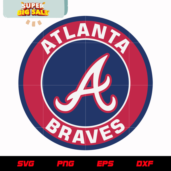 Atlanta Braves Circle Logo svg, mlb svg, eps, dxf, png, digi