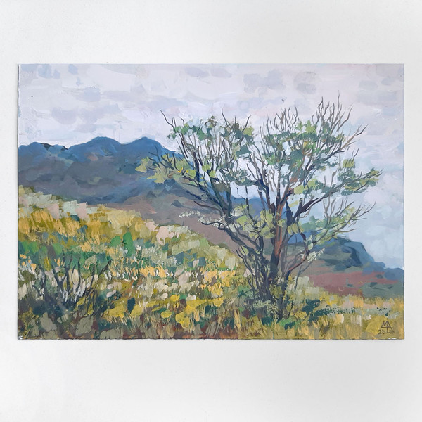 This tree landscape painting is suitable for both a study and a bedroom or living room.