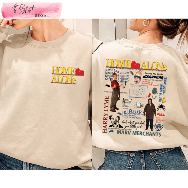 Sand Home Alone Christmas Sweatshirt, Christmas Gifts for Her - Happy Place for Music Lovers.jpg