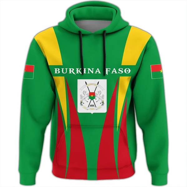 Burkina Faso Hoodie - Apex Style, African Hoodie For Men Women