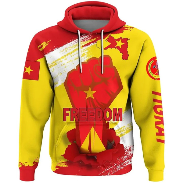 Freedom Tigray Flag And Map Hoodie, African Hoodie For Men Women