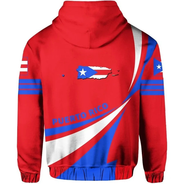 Puerto Rico Hoodie Flag Doma Style, African Hoodie For Men Women