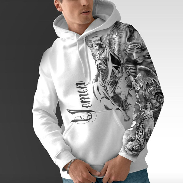 Yemen Hoodie Angel of the Lord - Famous Body Tattoo Style (You can Personlized Custom), African Hoodie For Men Women
