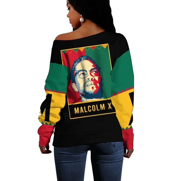 Malcolm X Black History Month Style Offshoulder, African Women Off Shoulder For Women
