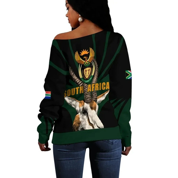 South Africa King Protea Black Women Off Shoulder Style, African Women Off Shoulder For Women