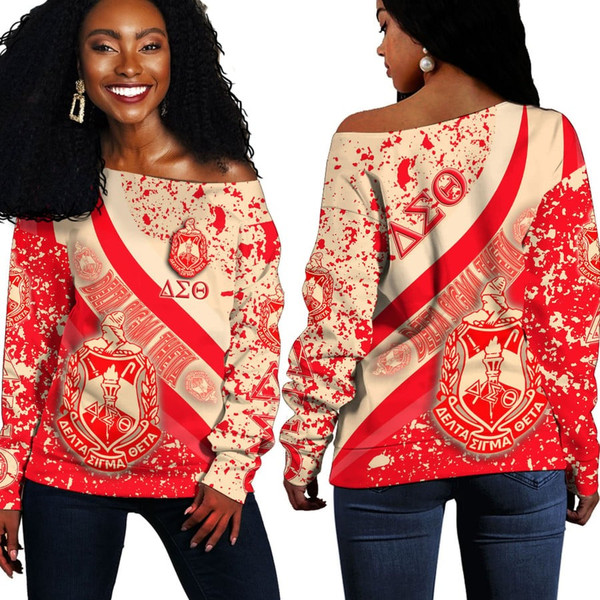Delta Sigma Theta Special Off Shoulder Sweaters 01, African Women Off Shoulder For Women