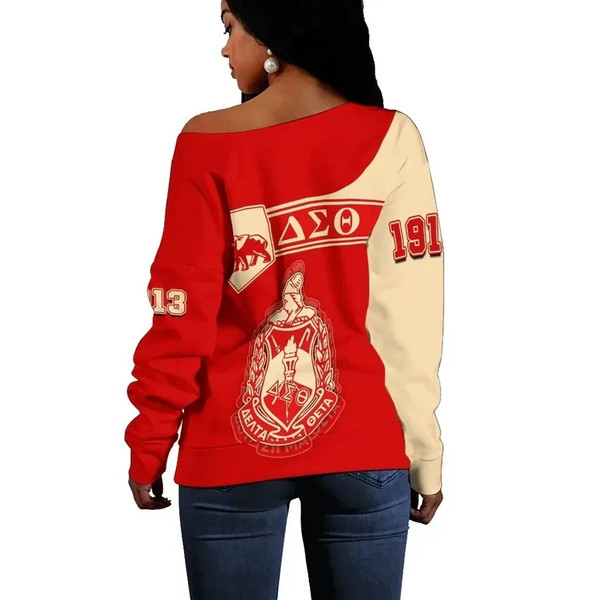Personalised Delta Sigma Theta Women Off Shoulder Simple Style 03, African Women Off Shoulder For Women